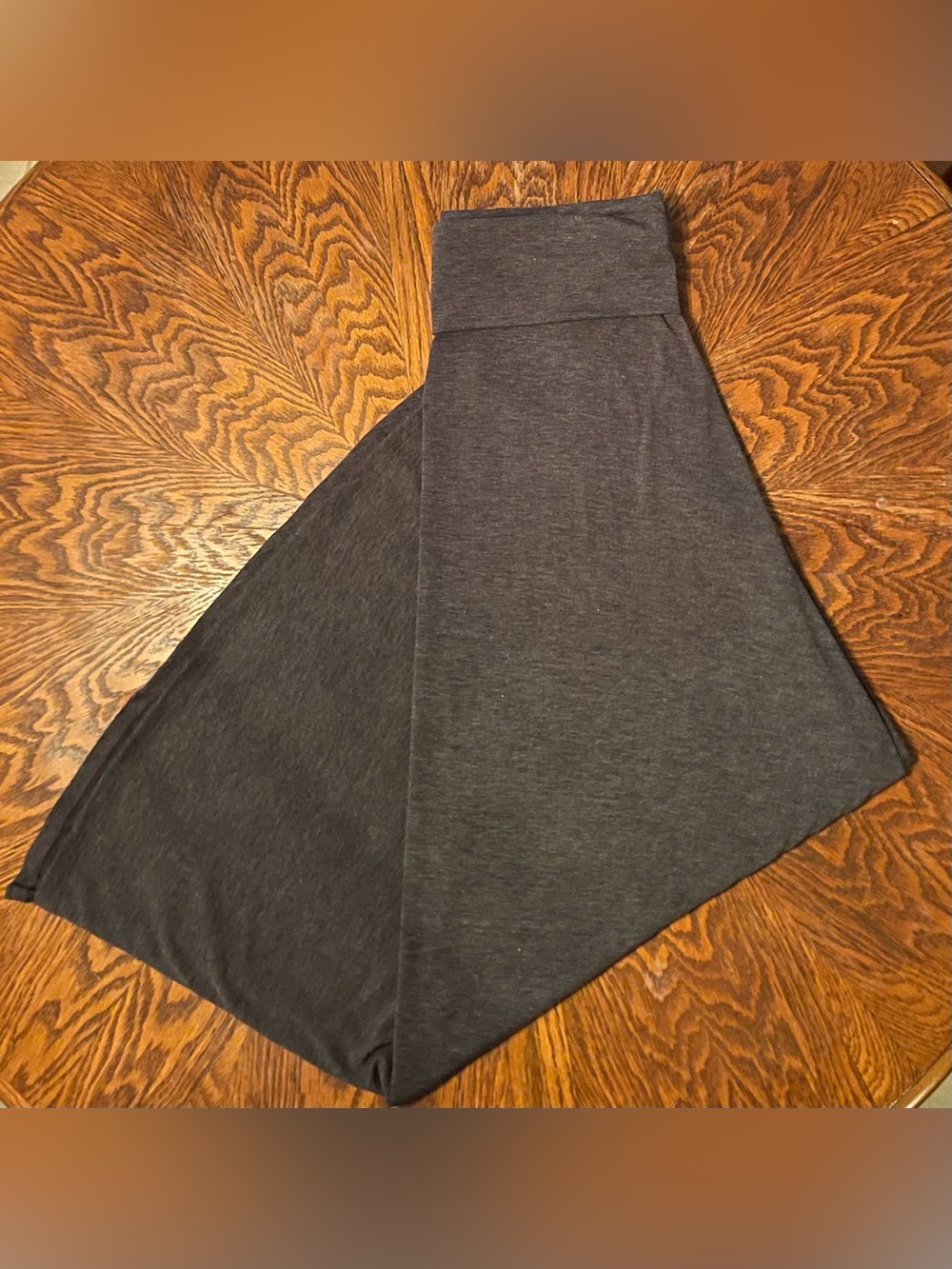LuLaRoe Women's Charcoal Fold-Over Waist Maxi Skirt Size L